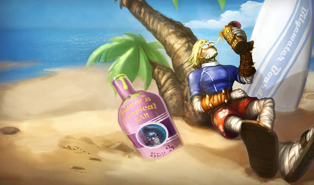 Singed surfeur