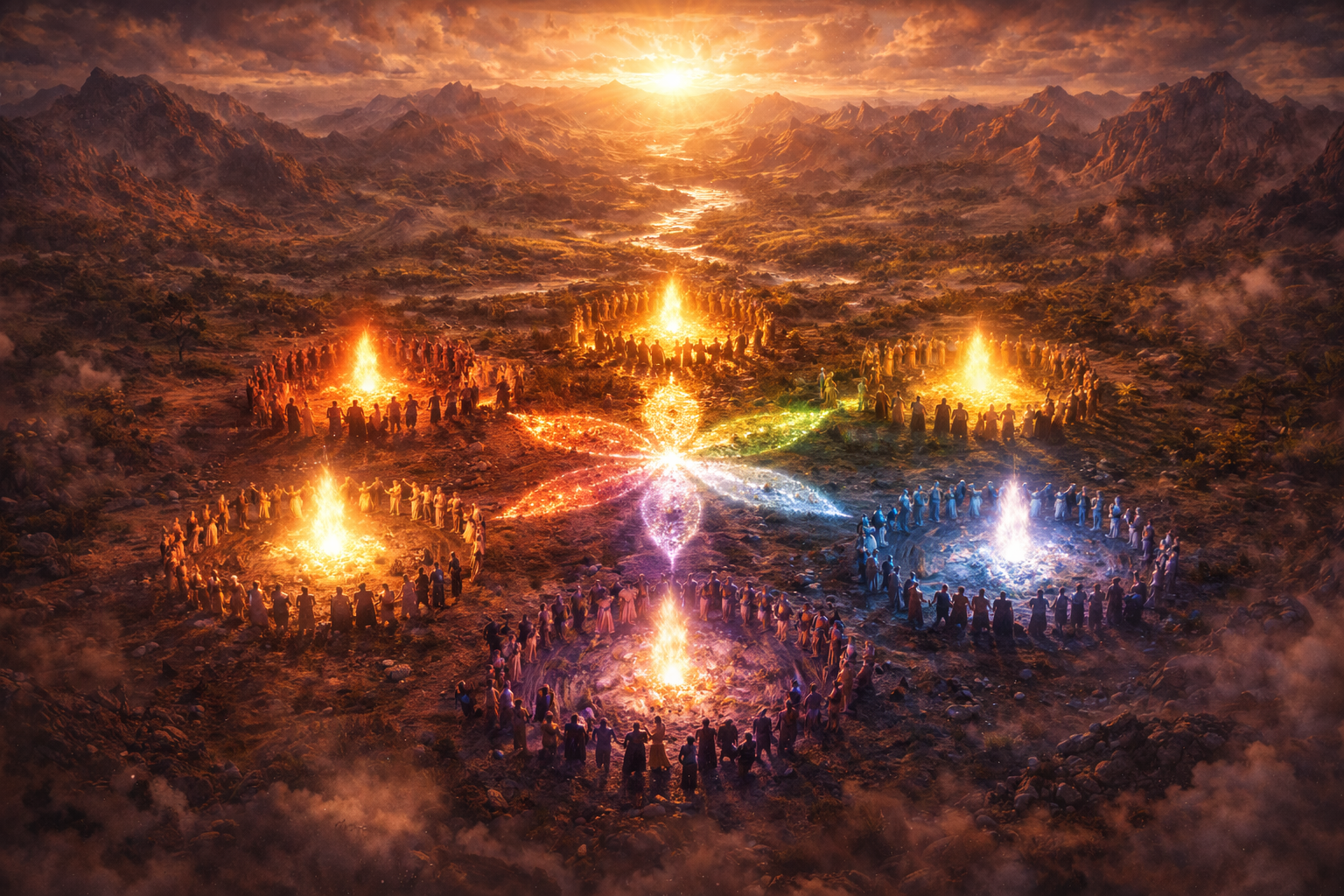 Les Six Cercles se forment autour des Fondateurs